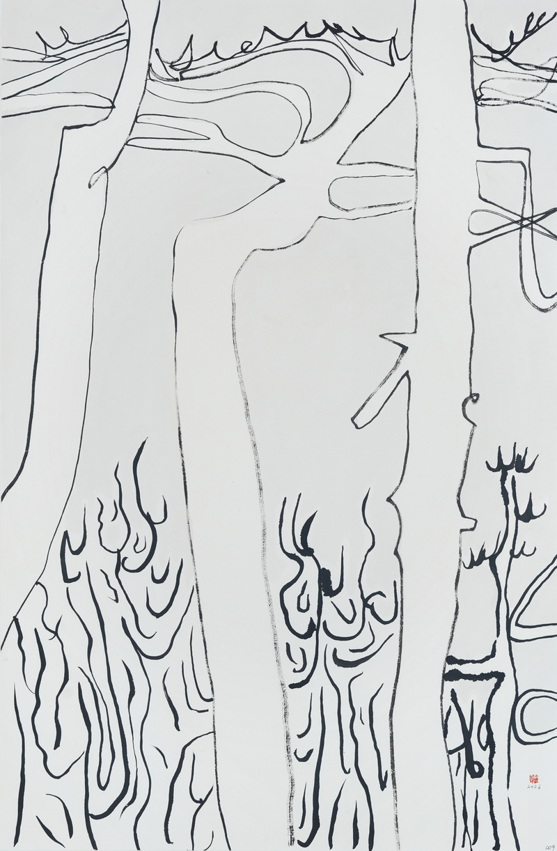 장병언, structure landscape 009, ink_on_paper, painting, 2026